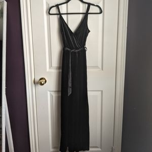 Velvet Wrap Jumpsuit